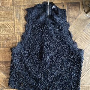 Zara Lace zip up blouse